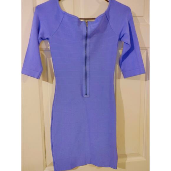 Guess Bodycon Mini Dress Half Sleeve Exposed Zipper Cutout Open XS - Picture 3 of 5